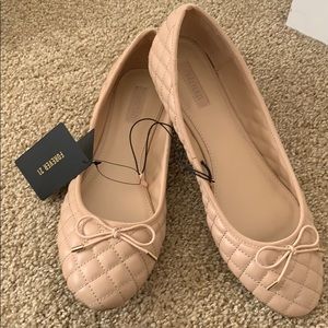 Nude flats, size 9
